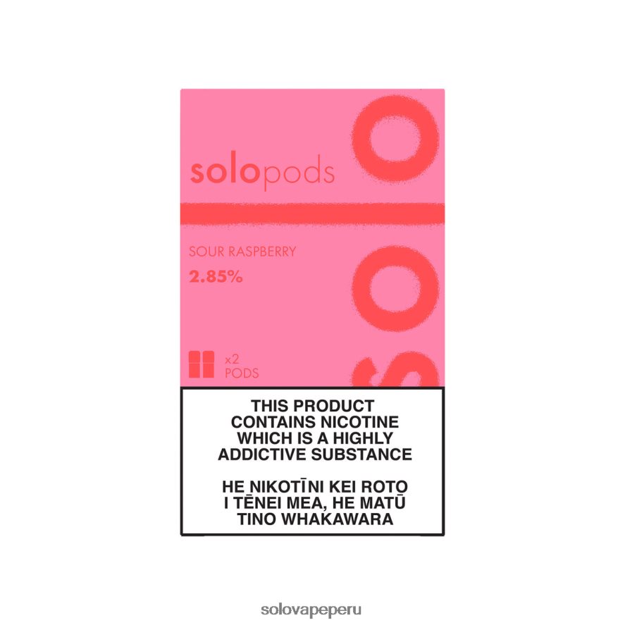 Solo paquete de 2 cápsulas de repuesto frambuesa agria TR068459 | Vape Solo Flavours